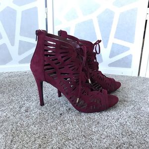 NWOT Strappy Burgundy Sandals